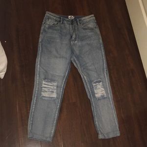 never worn denim boyfriend jeans